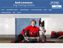 Tablet Screenshot of barblevensondogtraining.com